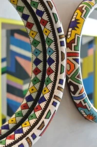 Ndebele beaded mirrors