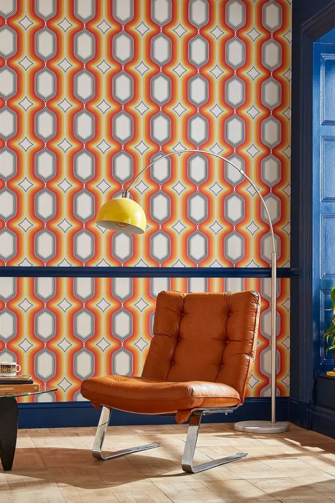 70s interiors, Statement wallpaper