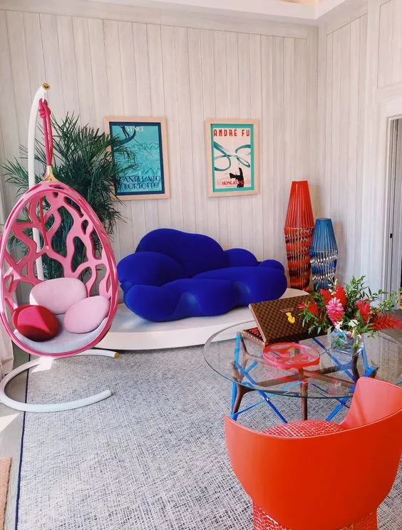 70s interiors, Hanging chairs