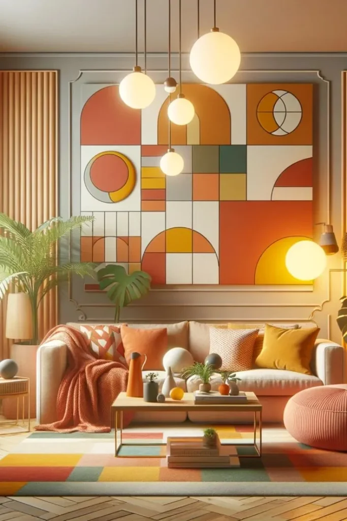 70s interiors, Sunset palette