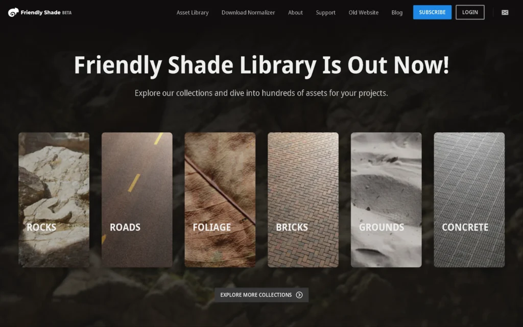 Material Libraries : www.friendlyshade.com